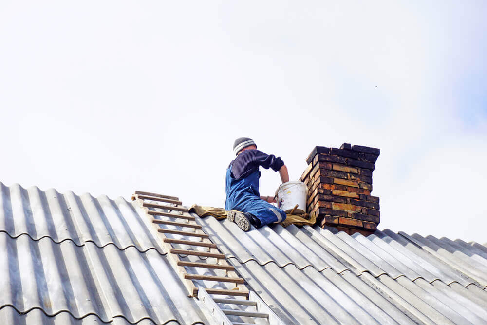 Masonry repair and construction on Ohio chimney by Chimcare