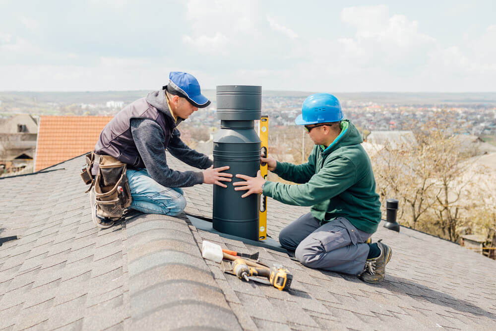 Chimcare technician performing Oregon chimney repair